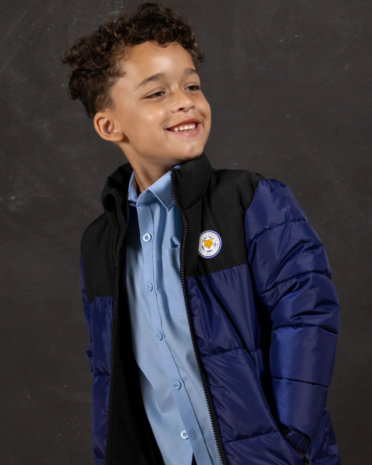 Leicester City Tonal Panel Puffer Jacket - Kids