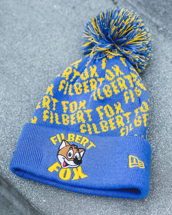 Leicester City New Era Youth Filbert Bobble Knit Beanie Hat