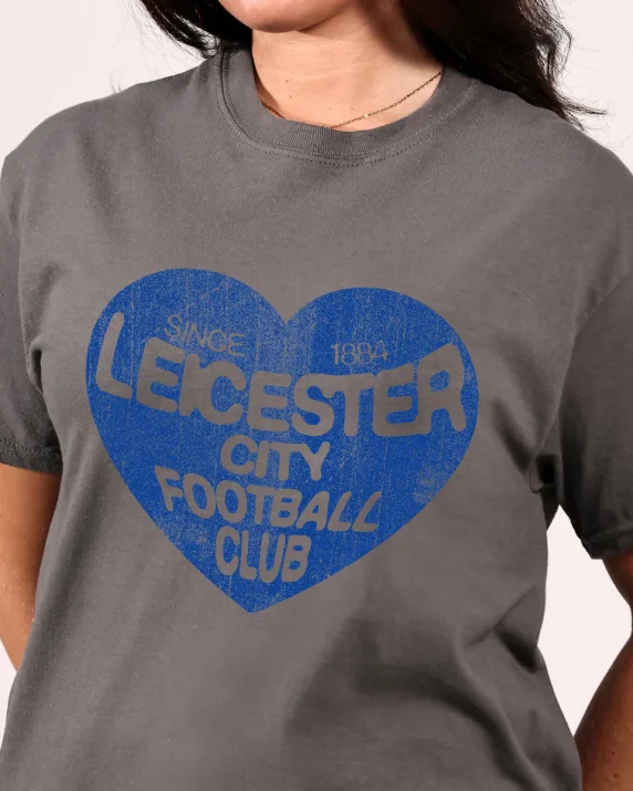 Leicester City Blue Heart T-Shirt - Adults