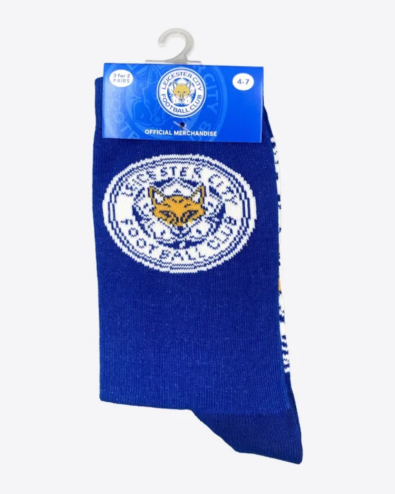 Leicester City Club Crest Socks - Mens