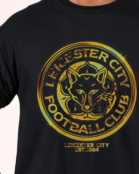 Leicester City Gold Chrome T-Shirt - Adults