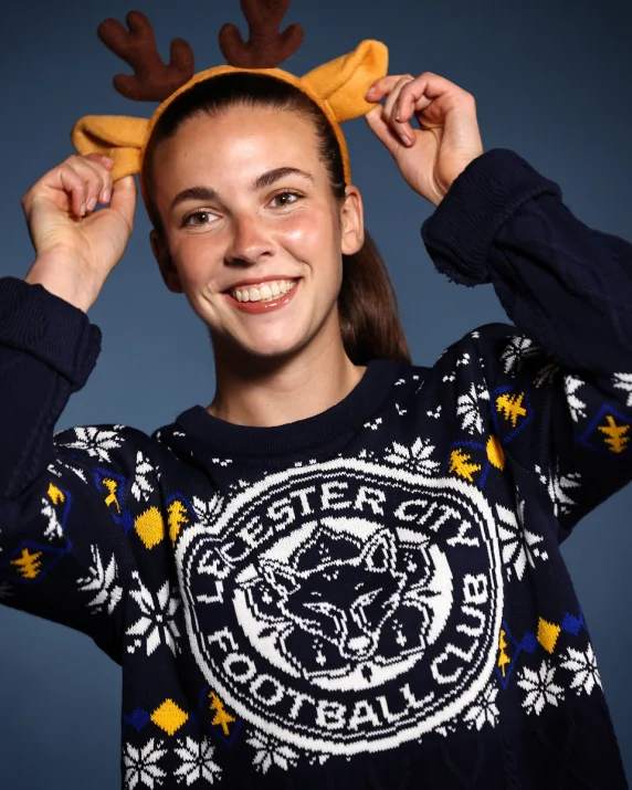 Leicester City Cable Knit Christmas Jumper - Adults