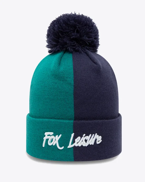 Leicester City New Era Jade/Navy Retro Bobble Knit Beanie Hat