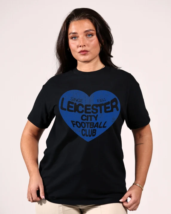 Leicester City Blue Heart T-Shirt - Adults