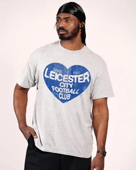 Leicester City Blue Heart T-Shirt - Adults
