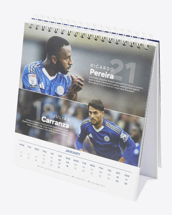 Leicester City Desk Calendar 2026
