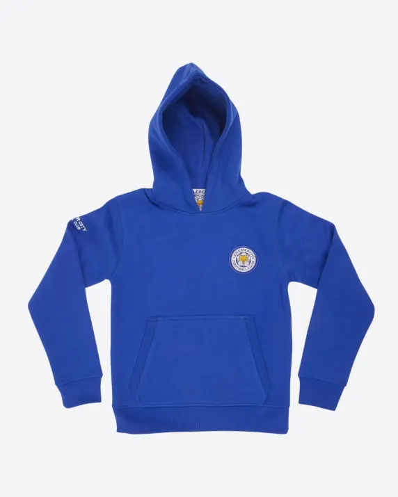 Leicester City Blue Essential Crest Hoody - Kids