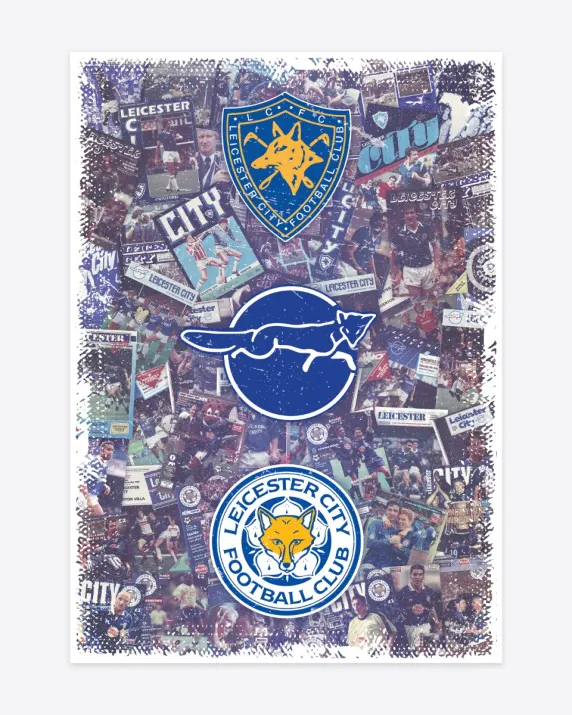 Leicester City A3 Poster - Retro