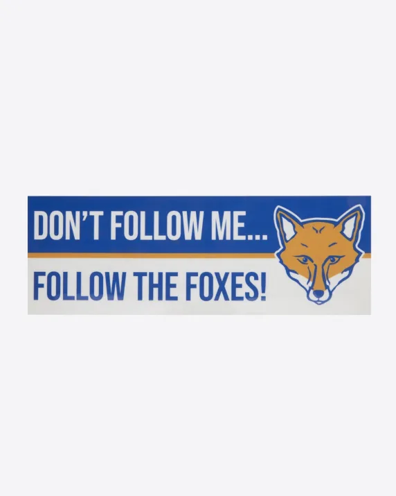Leicester City Follow the Foxes Banner Car Sticker