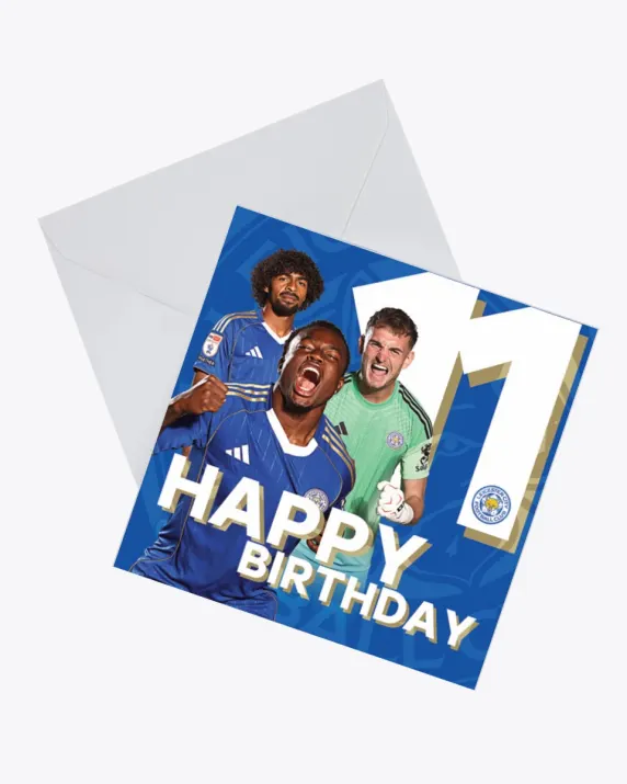 Leicester City Greetings Card - Players Age 11 2025/26