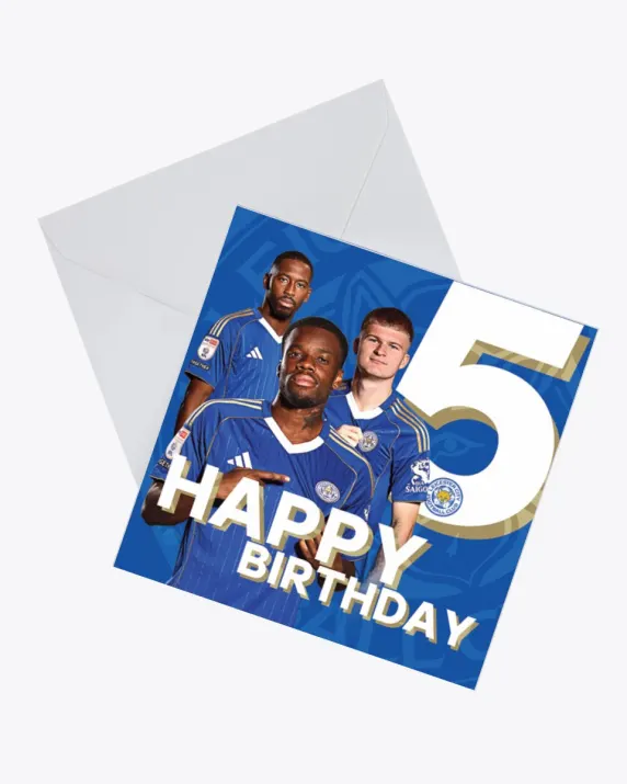 Leicester City Greetings Card - Players Age 5 2025/26