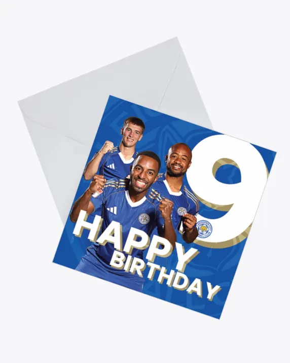 Leicester City Greetings Card - Players Age 9 2025/26