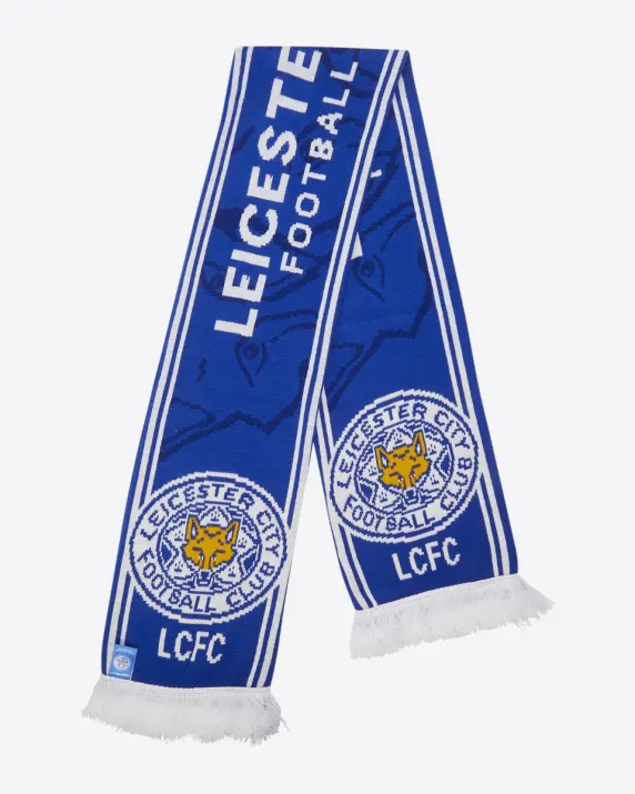 Leicester City Crest & Wordmark Scarf