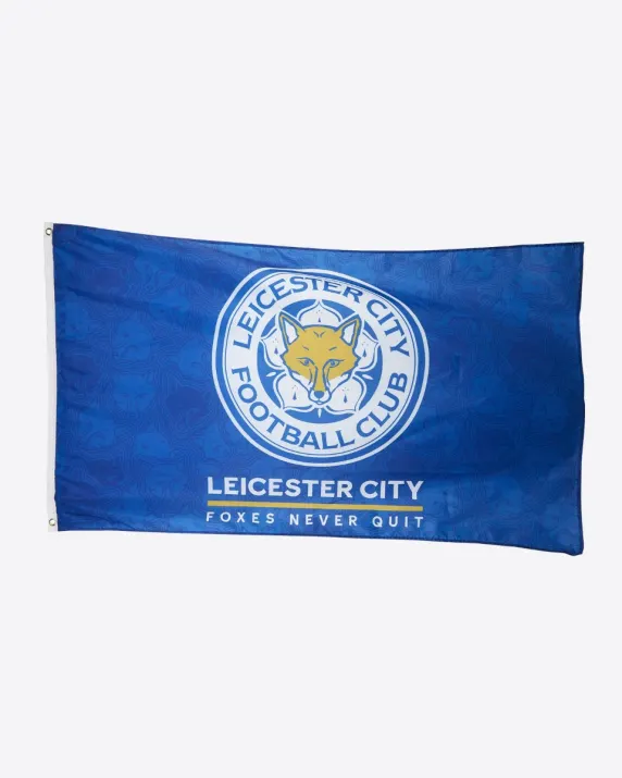 Leicester City Foxes Never Quit Crest Flag