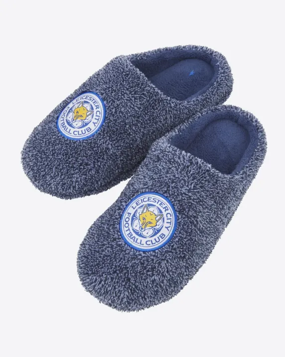 Leicester City Crest Fluffy Slippers