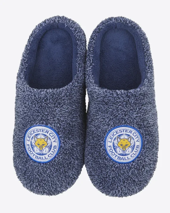 Leicester City Crest Fluffy Slippers