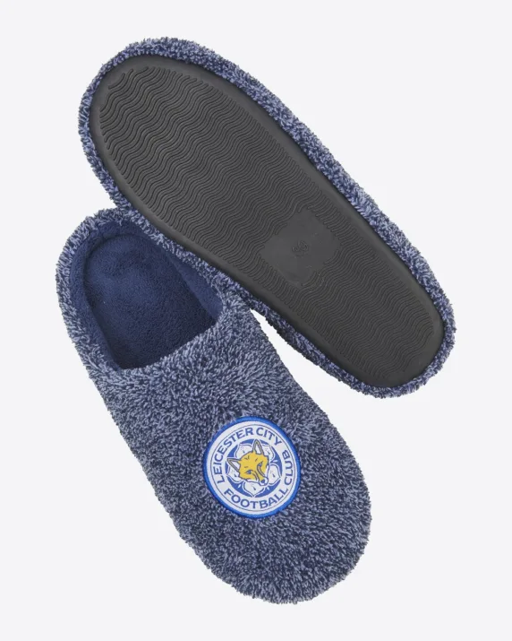Leicester City Crest Fluffy Slippers