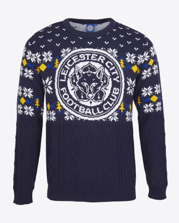 Leicester City Cable Knit Christmas Jumper - Adults