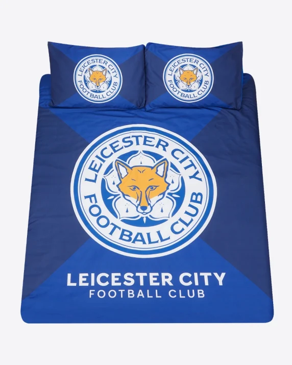 Leicester City Club Crest Duvet Set - Double