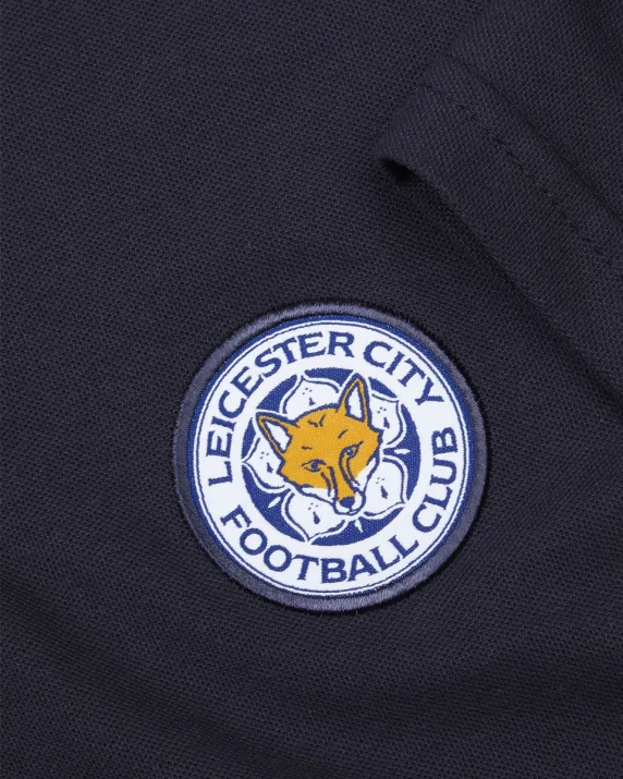 Leicester City Navy Essential Crest Polo - Mens