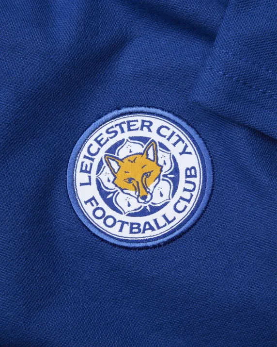Leicester City Blue Essential Crest Polo - Mens