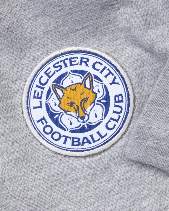 Leicester City Grey Essential Crest T-Shirt - Mens