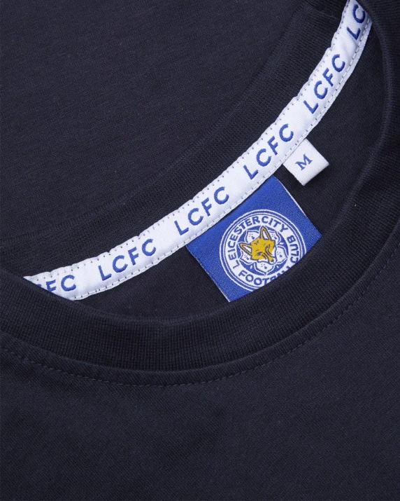 Leicester City Navy Essential Crest T-Shirt - Mens