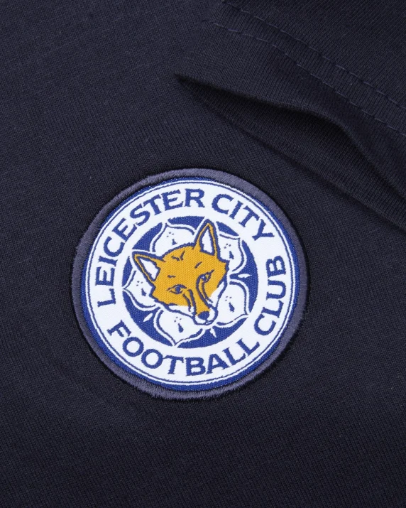 Leicester City Navy Essential Crest T-Shirt - Mens