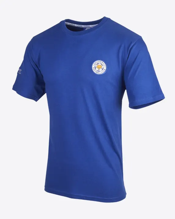 Leicester City Blue Essential Crest T-Shirt - Mens