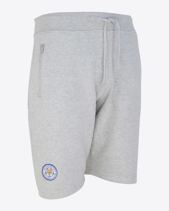 Leicester City Grey Essential Crest Shorts - Mens