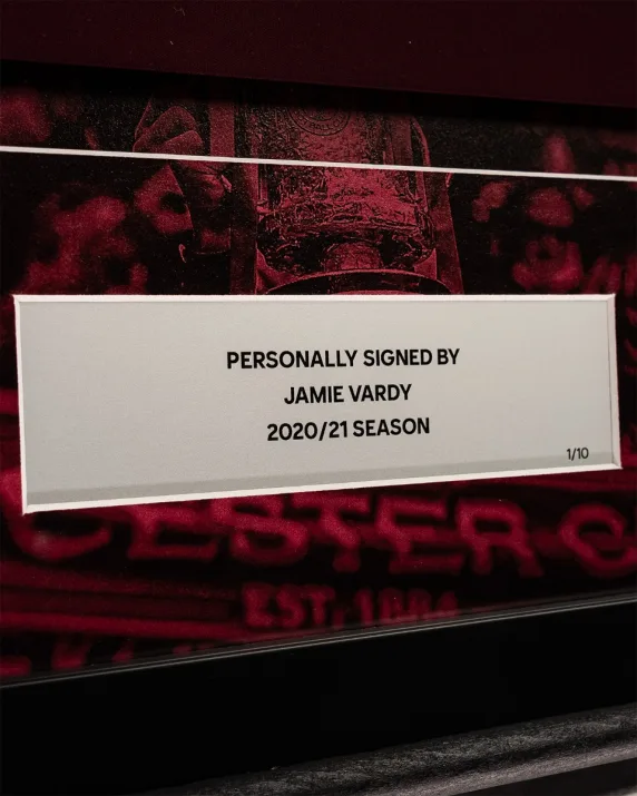 FA Cup 2021 Winners -  Framed Signed VARDY Cup Final Shirt
