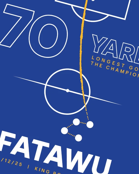 Leicester City A3 Poster - Fatawu Goal