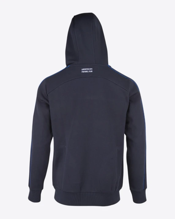 Leicester City Foxes Never Quit Outline Zip Hoody - Mens