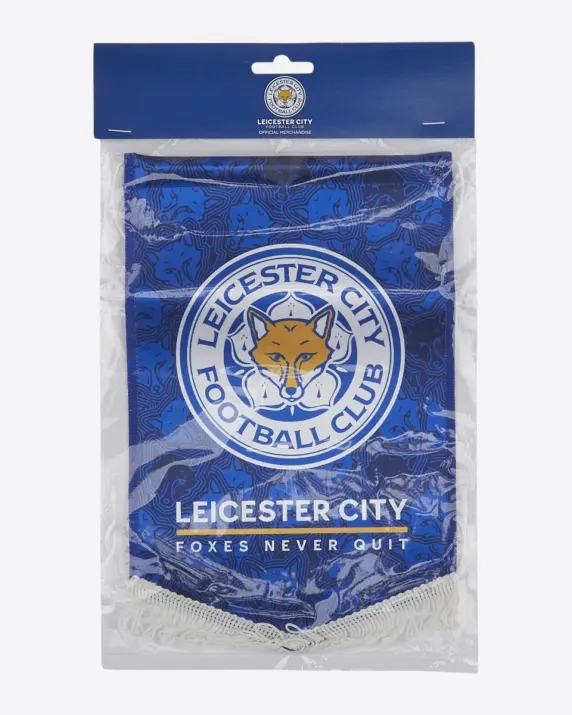 Leicester City Crest Pennant - Foxes Never Quit