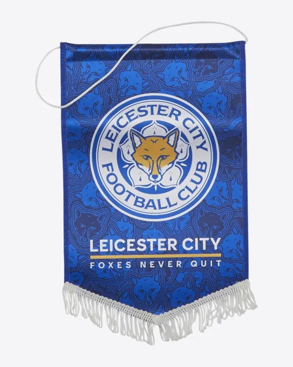 Leicester City Crest Pennant - Foxes Never Quit