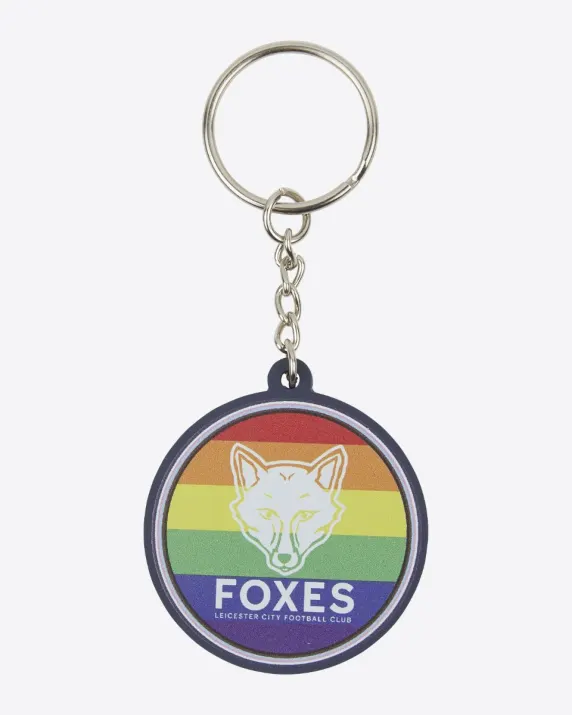Leicester City Foxes Rainbow Keyring