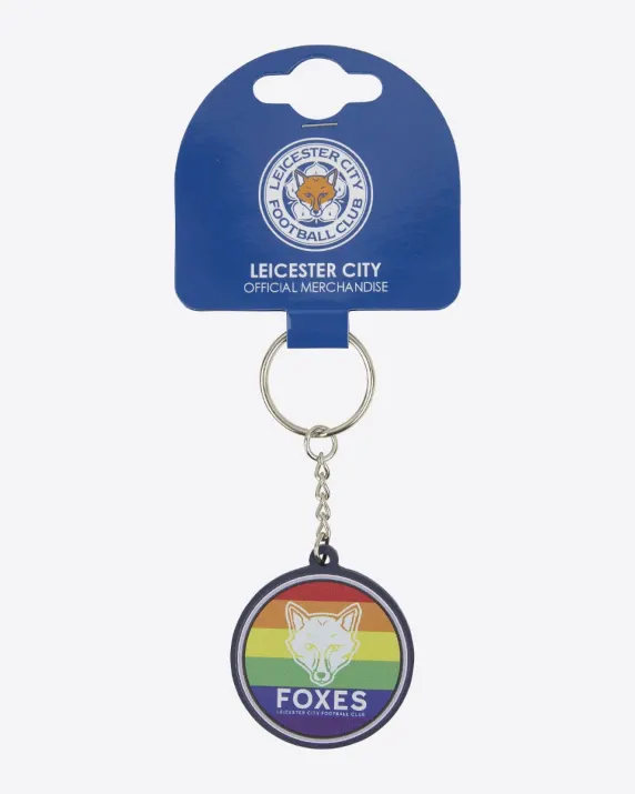 Leicester City Foxes Rainbow Keyring