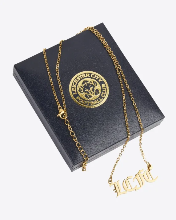 Leicester City Gold Plated Initials Necklace