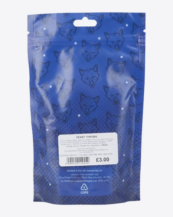 Leicester City Sweet Pouch - Heart Throbs