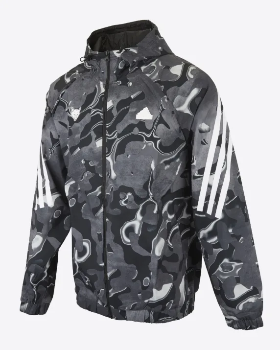 adidas Black Print Jacket - Mens