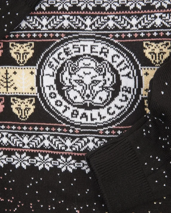 Leicester City Fairisle Graffiti Christmas Jumper - Kids