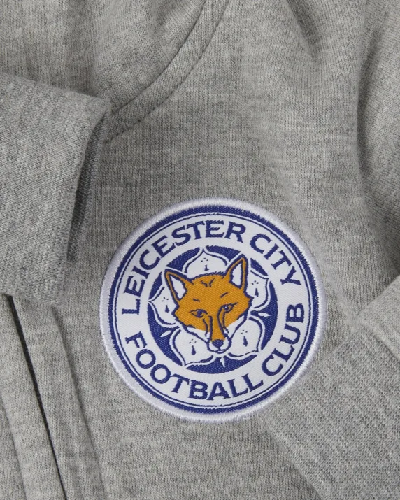 Leicester City Grey Hooded Onesie - Baby