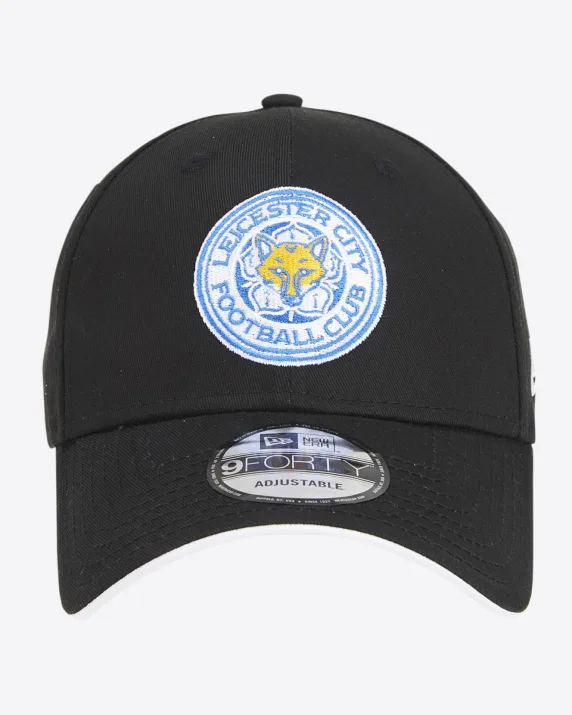 Leicester City New Era Black 9FORTY Adjustable Cap