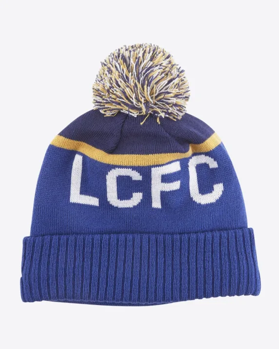 Leicester City New Era Royal Sport Bobble Knit Beanie Hat