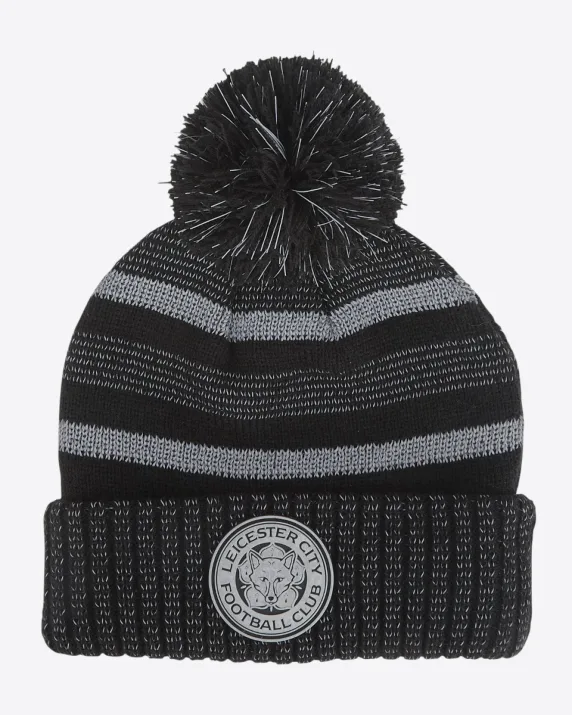 Leicester City Mono Reflective Bobble Knit - Adults