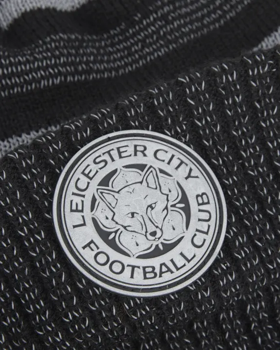 Leicester City Mono Reflective Bobble Knit - Adults