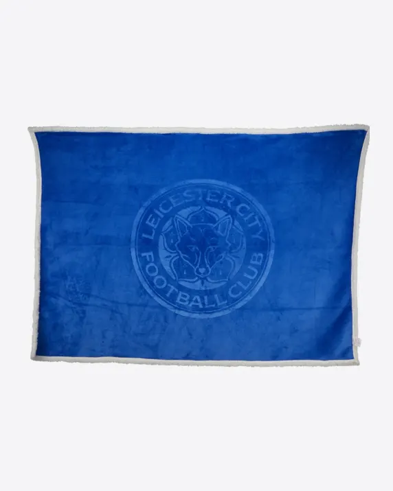 Leicester City Sherpa Crest Fleece Blanket
