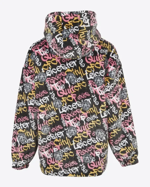 Leicester City Sherpa Graffiti Snuggle Hoody - Kids