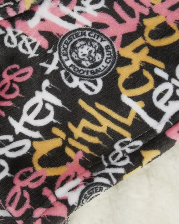 Leicester City Sherpa Graffiti Snuggle Hoody - Kids