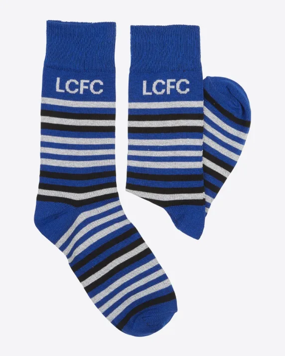 Leicester City Stripe Royal Socks - Mens